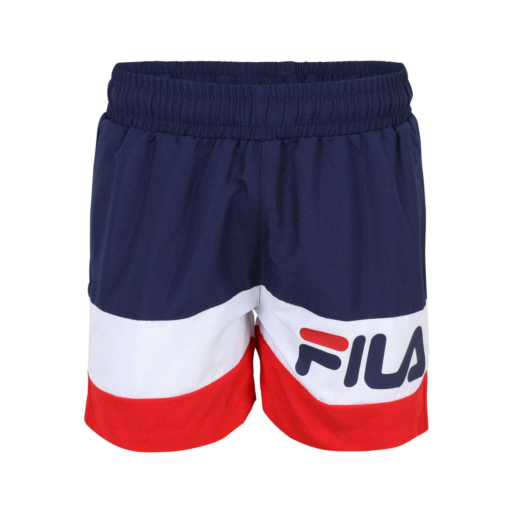 Fila LANGULA beach shorts Medieval Blue-Bright White-True Red BLU/ROSSO