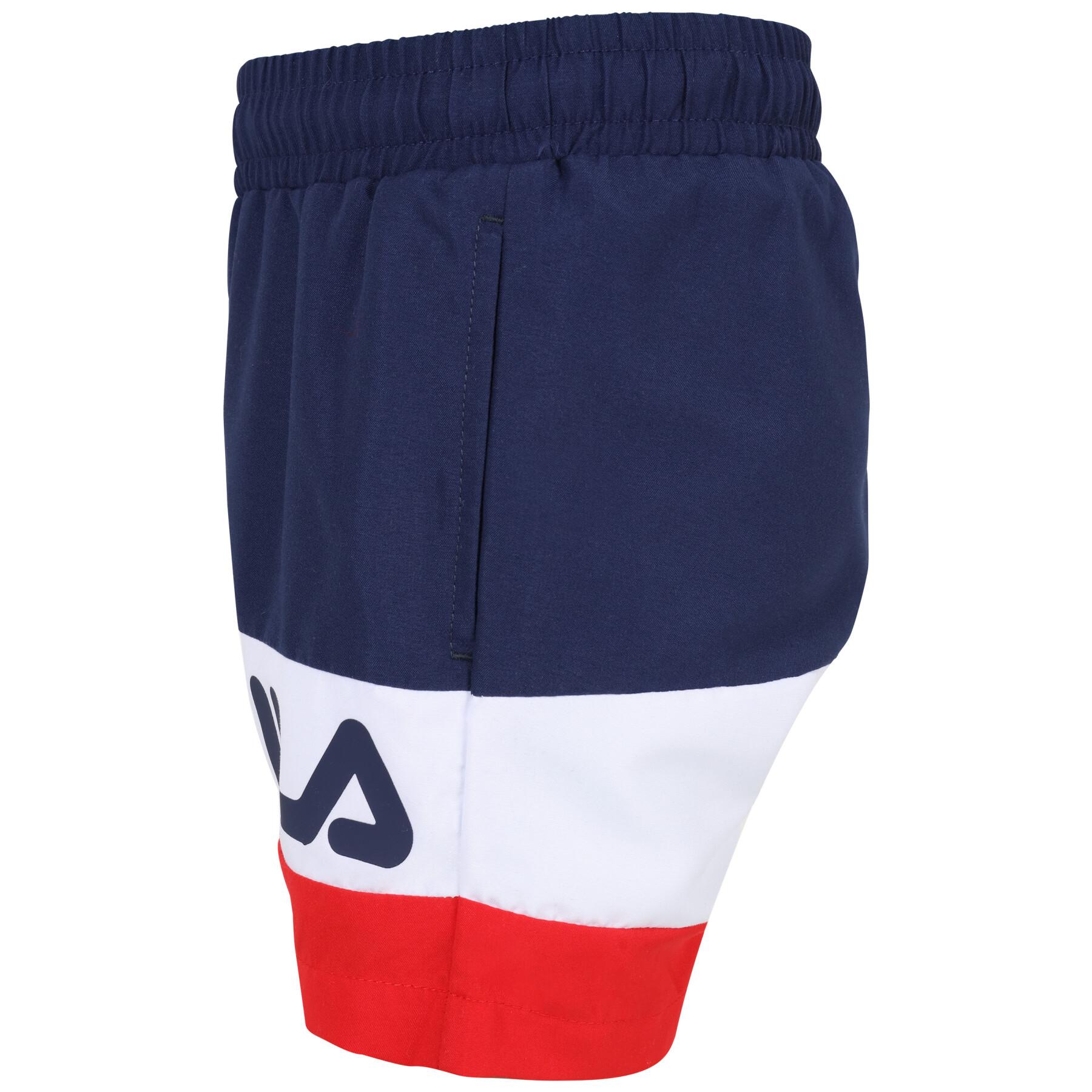 Fila LANGULA beach shorts Medieval Blue-Bright White-True Red BLU/ROSSO