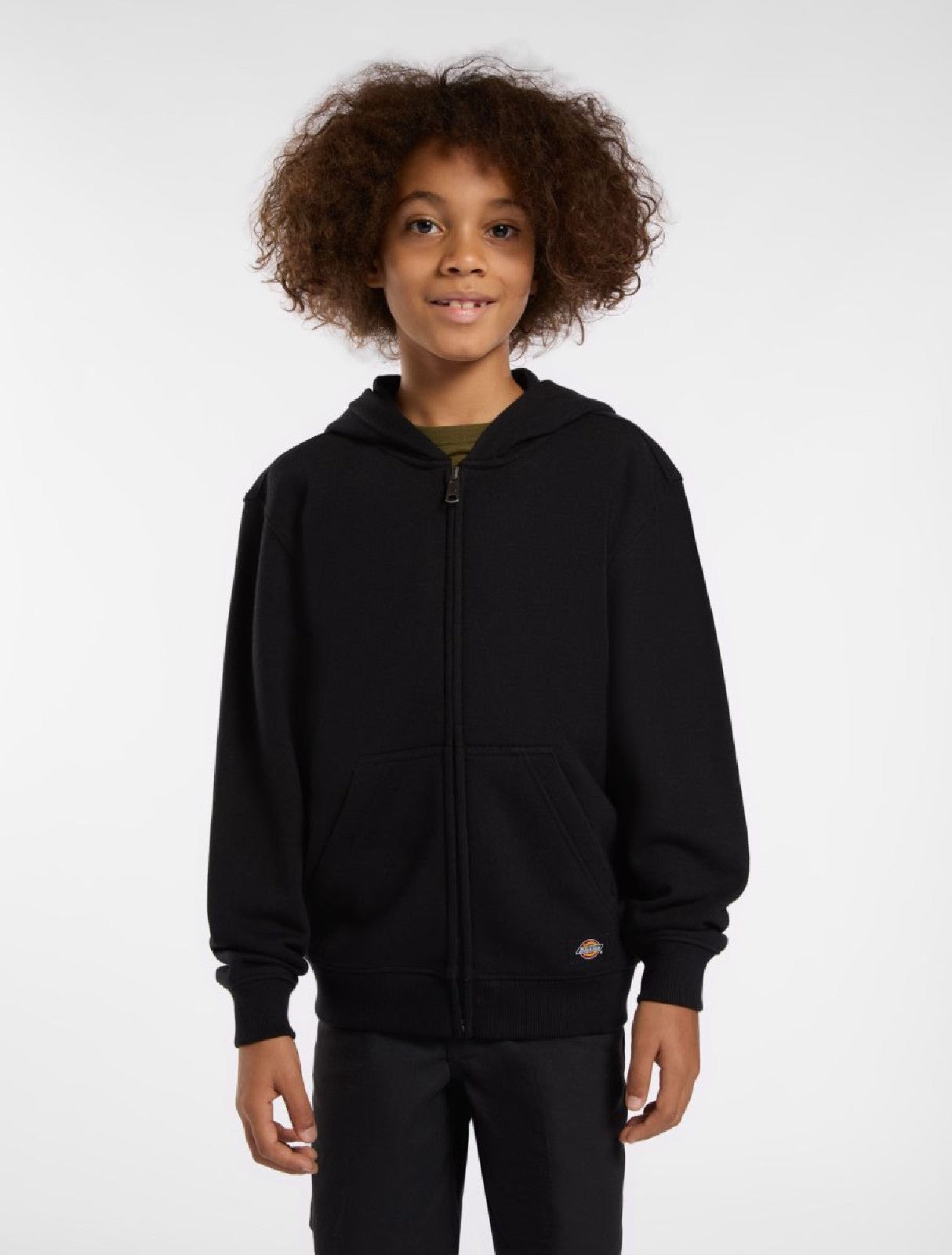 DICKIES FELPA ZIP CAPPUCCIO Black