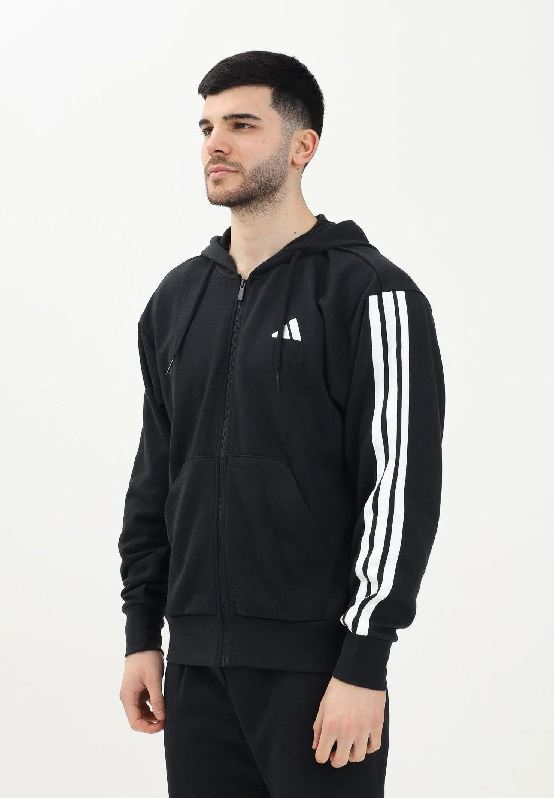 Adidas FELPA FULL ZIP UOMO Black