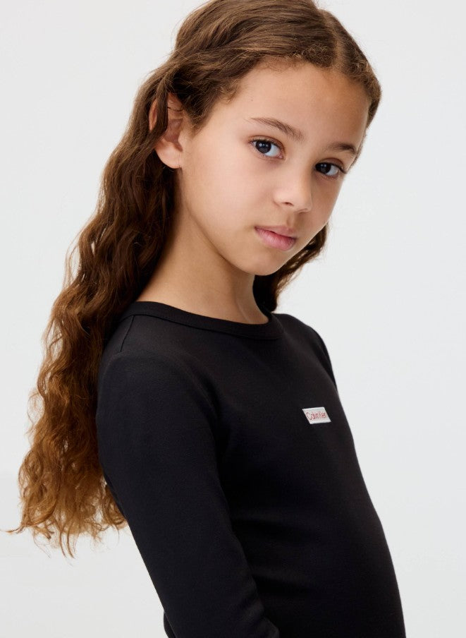 CALVINKLEIN VESTITO PURO COTONE KIDS Black