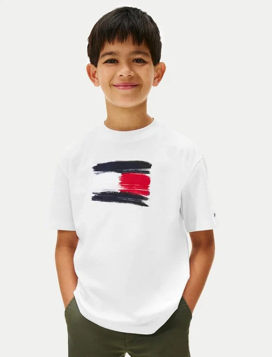 Tommy FLAG ARCHIVE TEE SS White