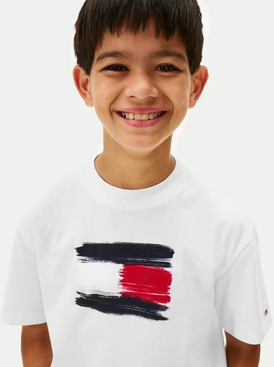 Tommy FLAG ARCHIVE TEE SS White