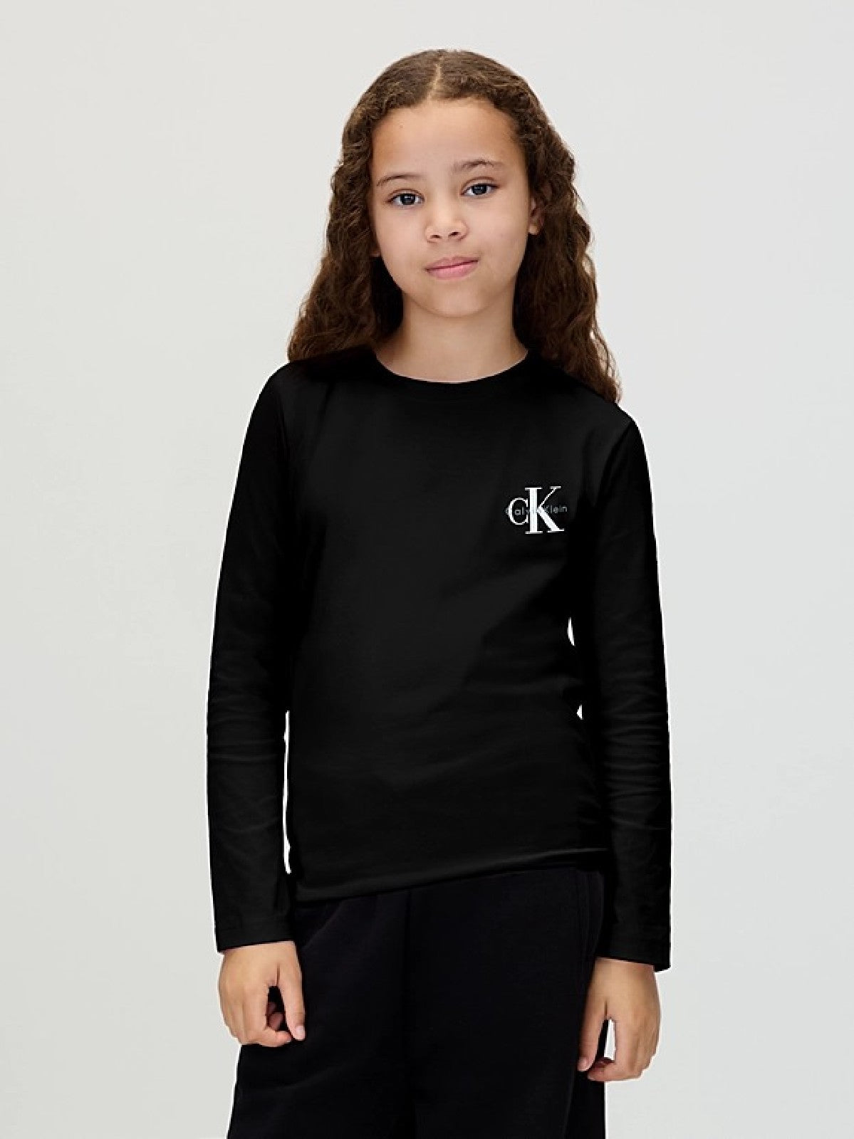 CALVINKLEIN T SHIRT PURO COTONE MANICA LUNGA Black