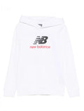NEWBALANCE FELPA CAPPUCCIO NERA E ROSSA Black