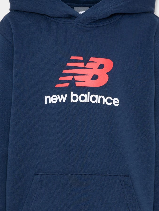 NEWBALANCE FELPA CAPPUCCIO BIANCA White