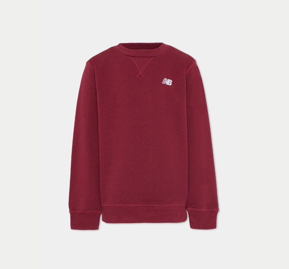 NEWBALANCE FELPA GIROCOLLO BORDEAUX