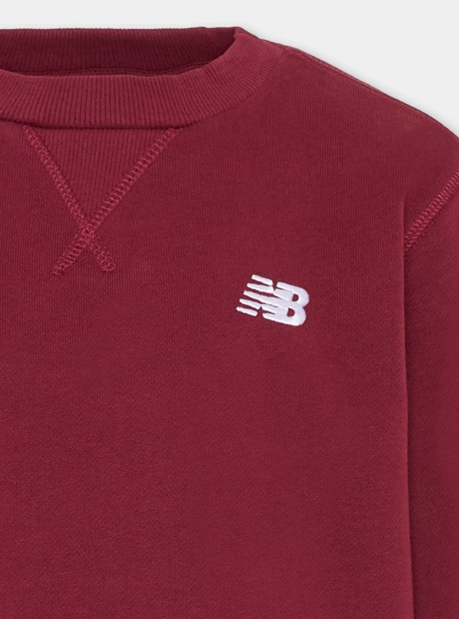 NEWBALANCE FELPA GIROCOLLO BORDEAUX