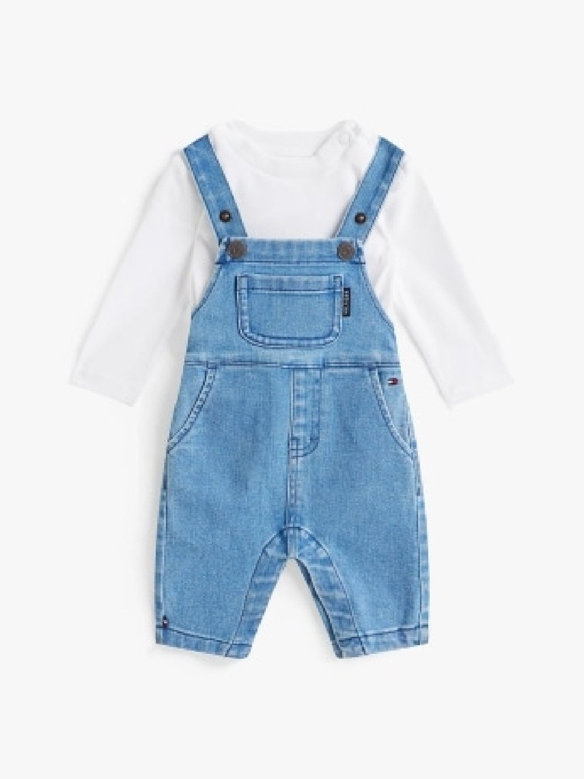 Tommy DENIM DUNGAREE PANTS Blue