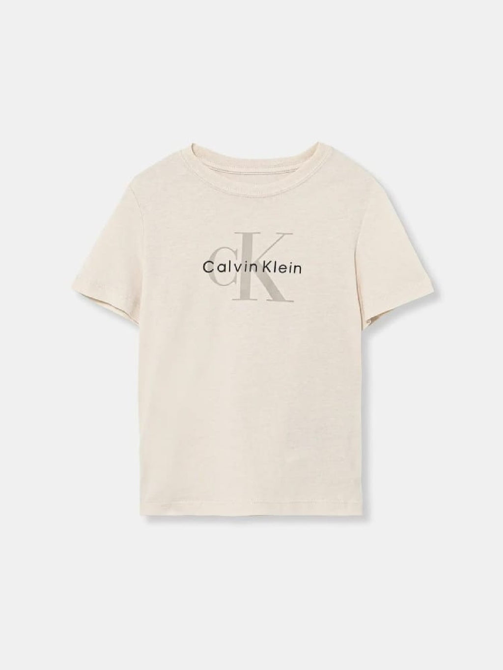 CALVINKLEIN MONOGRAM T SHIRT Beige
