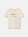 CALVINKLEIN MONOGRAM T SHIRT Beige