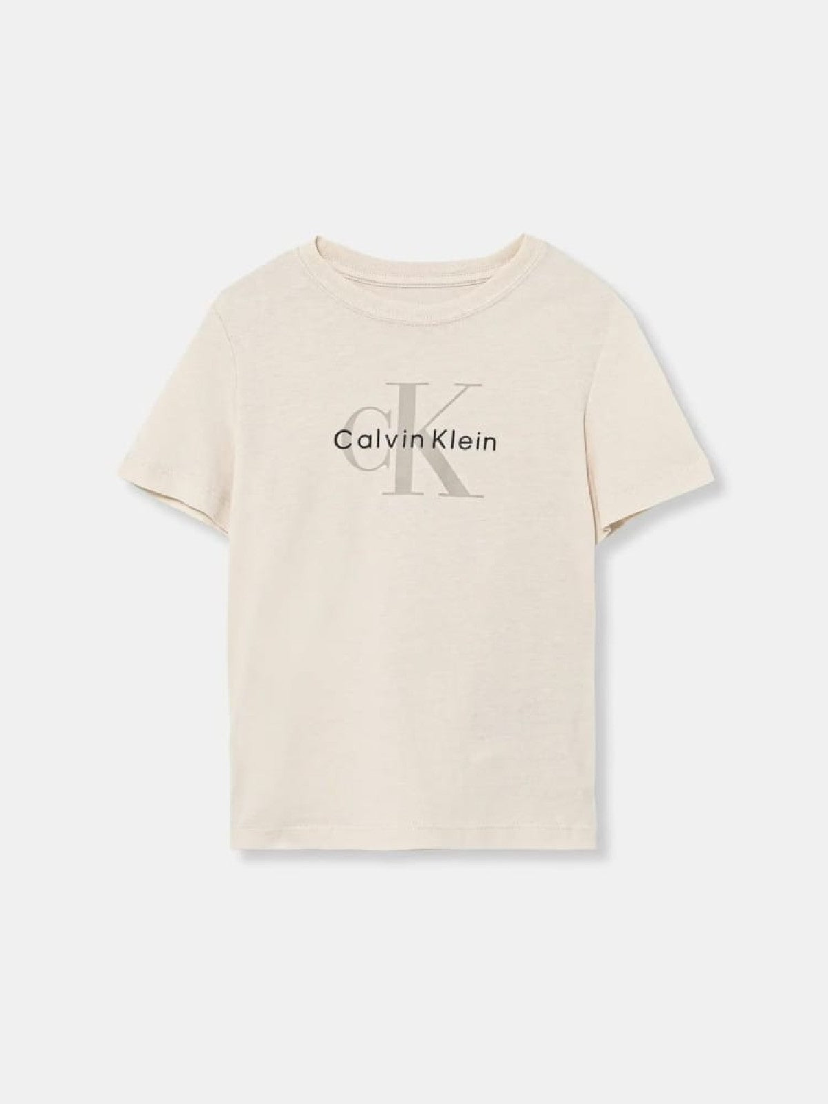 CALVINKLEIN MONOGRAM T SHIRT Beige