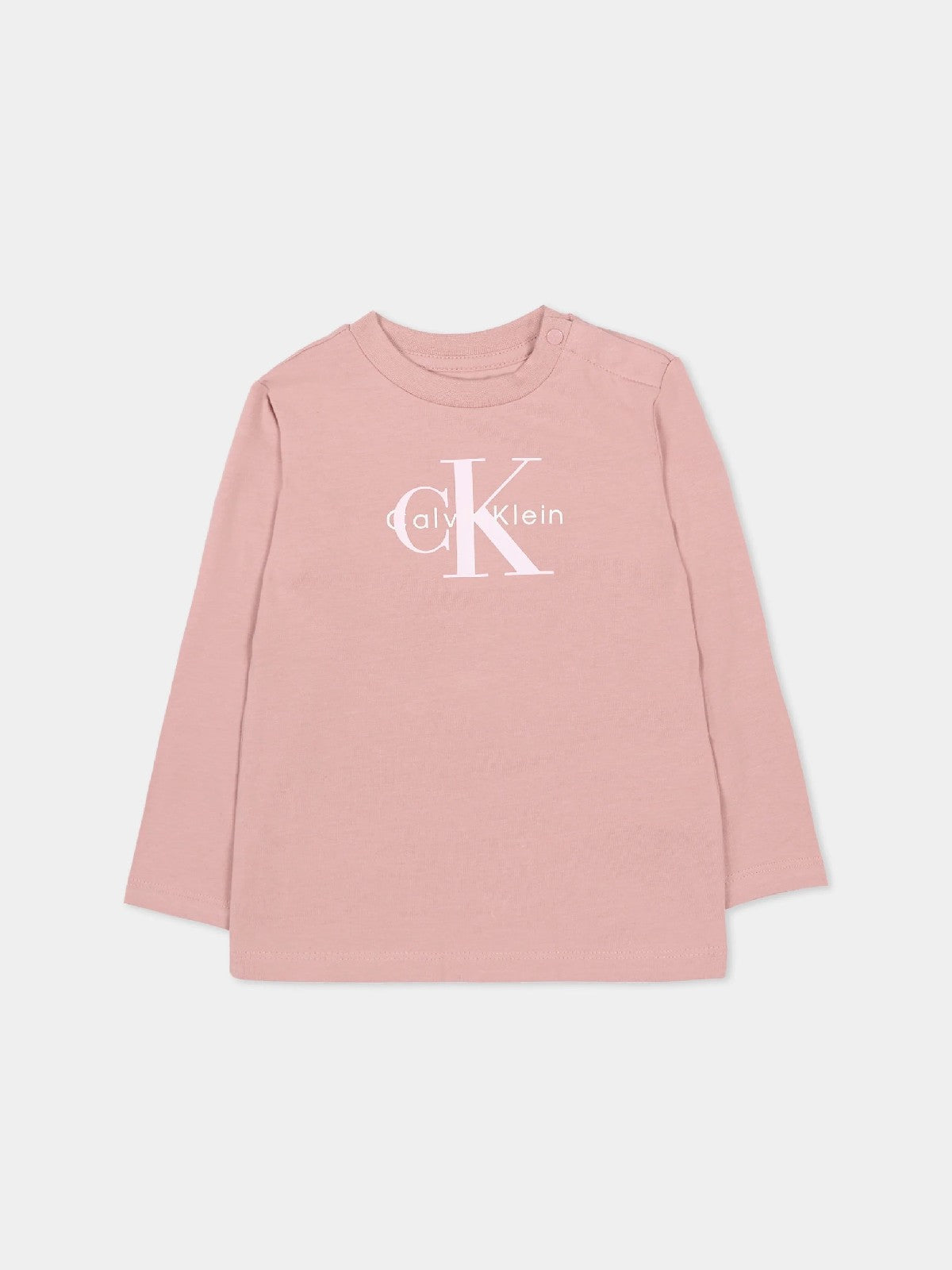 CALVINKLEIN MONOGRAM T SHIRT Pink