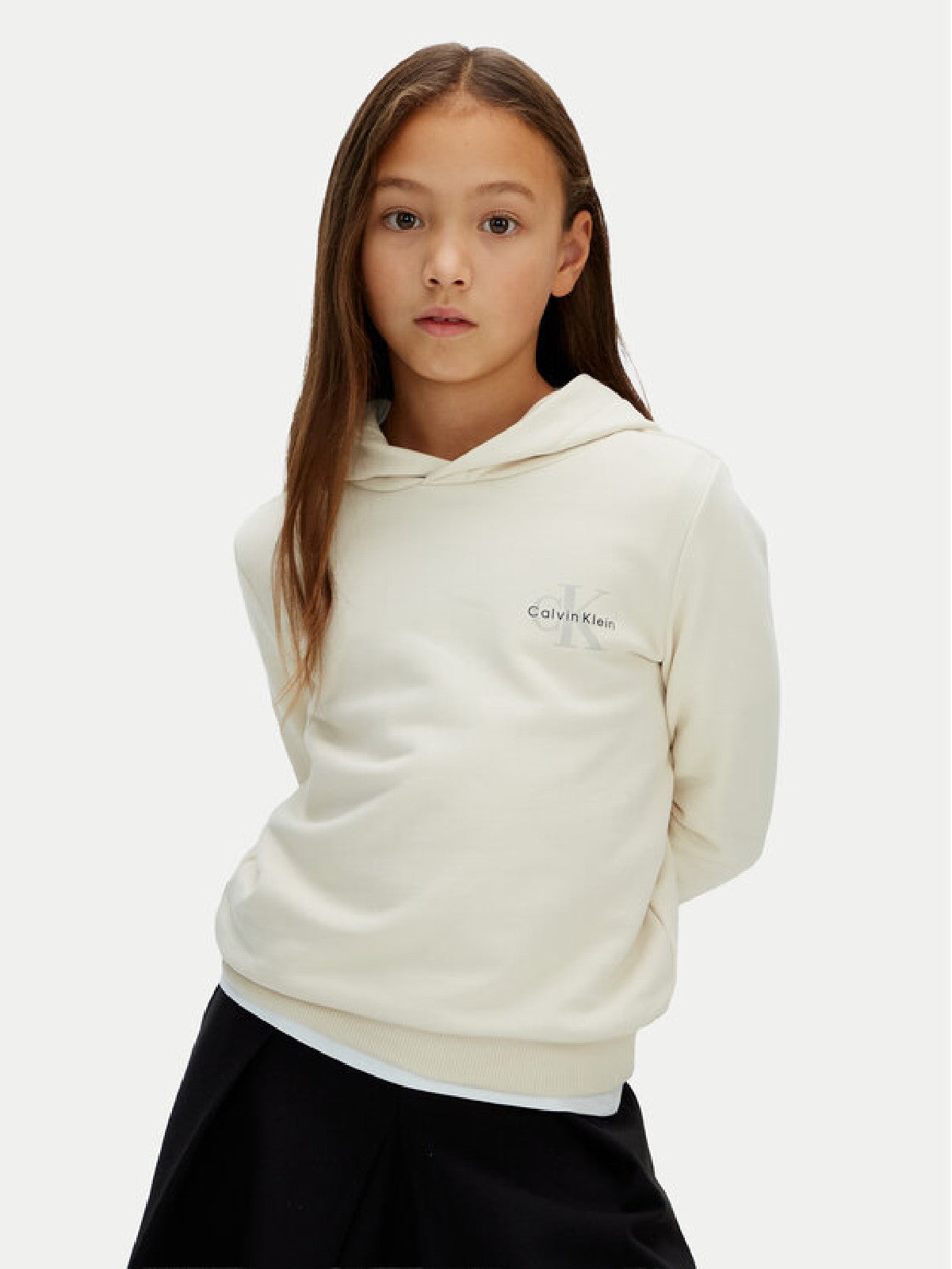 CALVINKLEIN FELPA COTONE KIDS Beige
