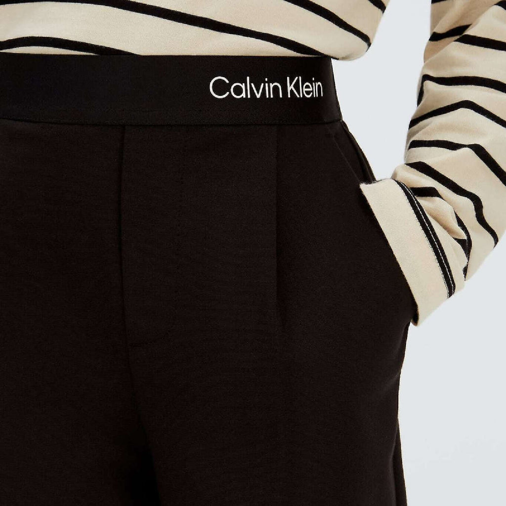 CALVINKLEIN PANTALONE ZAMPA COTONE KIDS Black