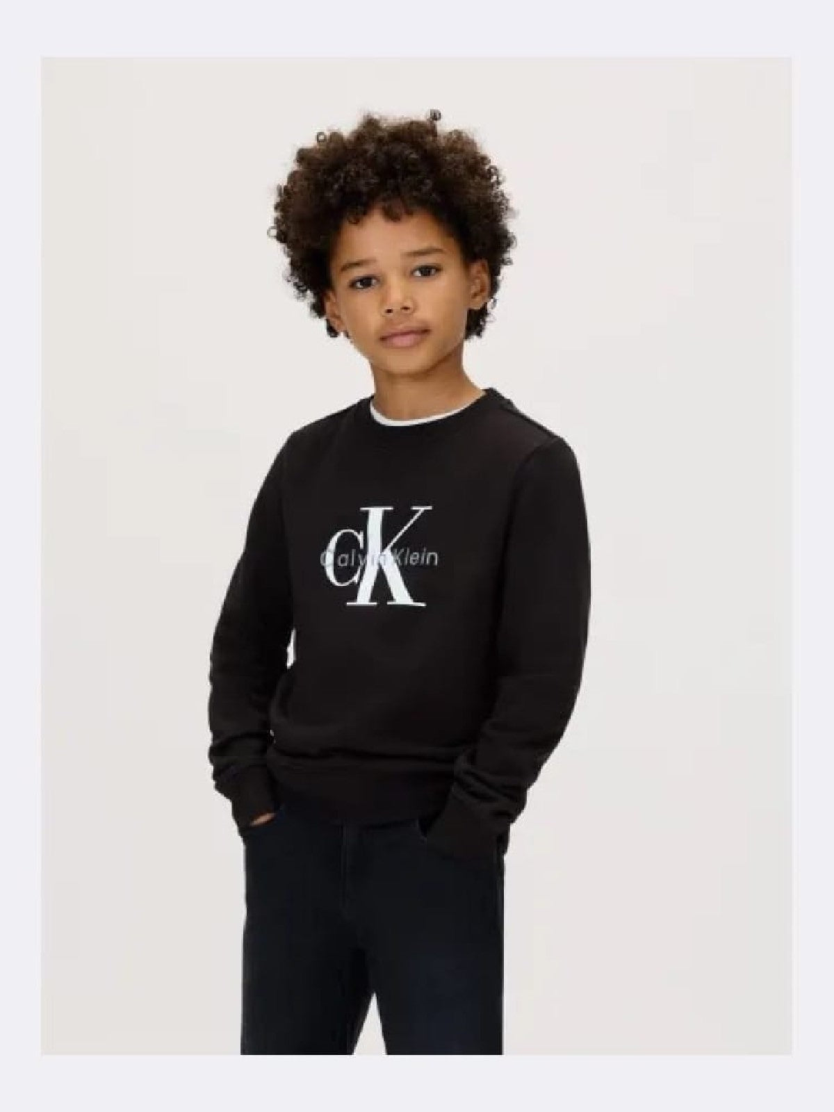 CALVINKLEIN FELPA KIDS COTONE Black