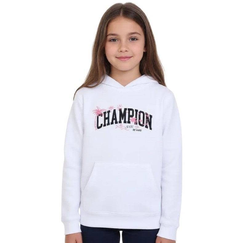 Champion FELPA CAPPUCCIO COTONE White