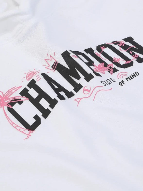 Champion FELPA CAPPUCCIO COTONE White
