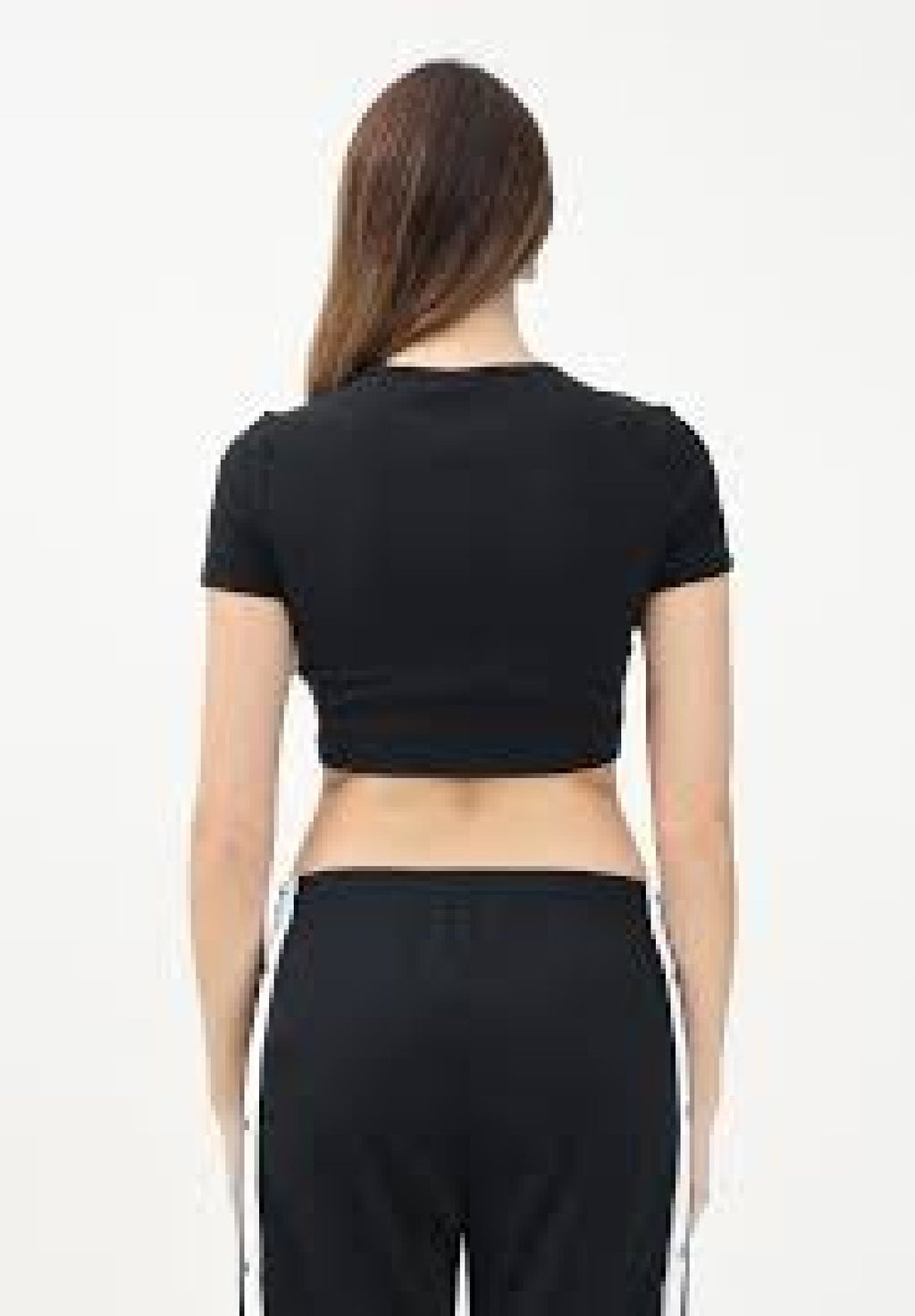Adidas T SHIRT COTONE CROPPED Black