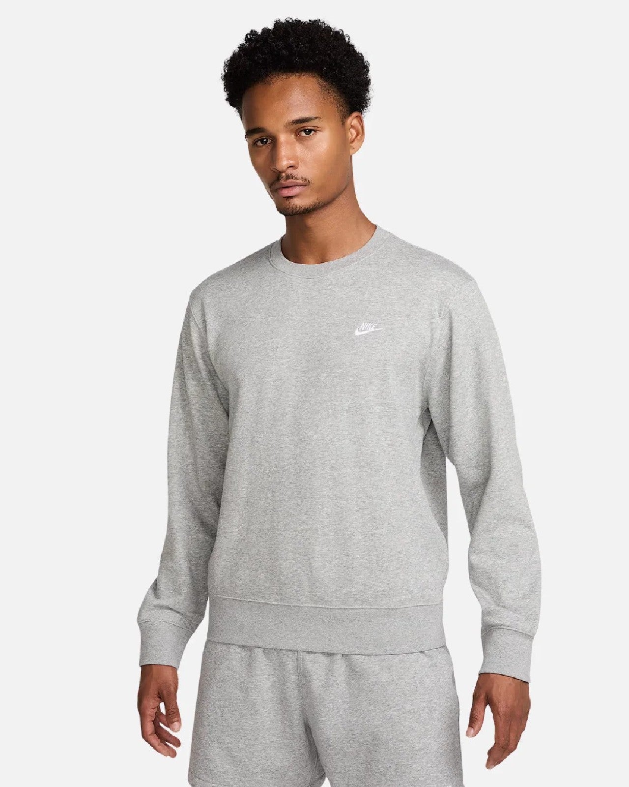 Nike FELPA GRICOLLO GARZATA Grey