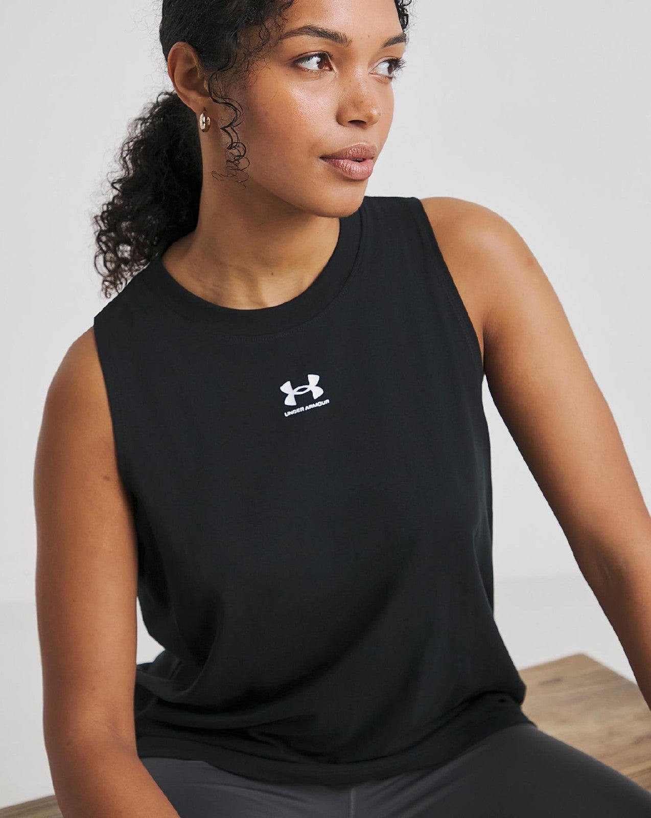 Under Armour CANOTTA COTONE ELASTICIZZATO Black