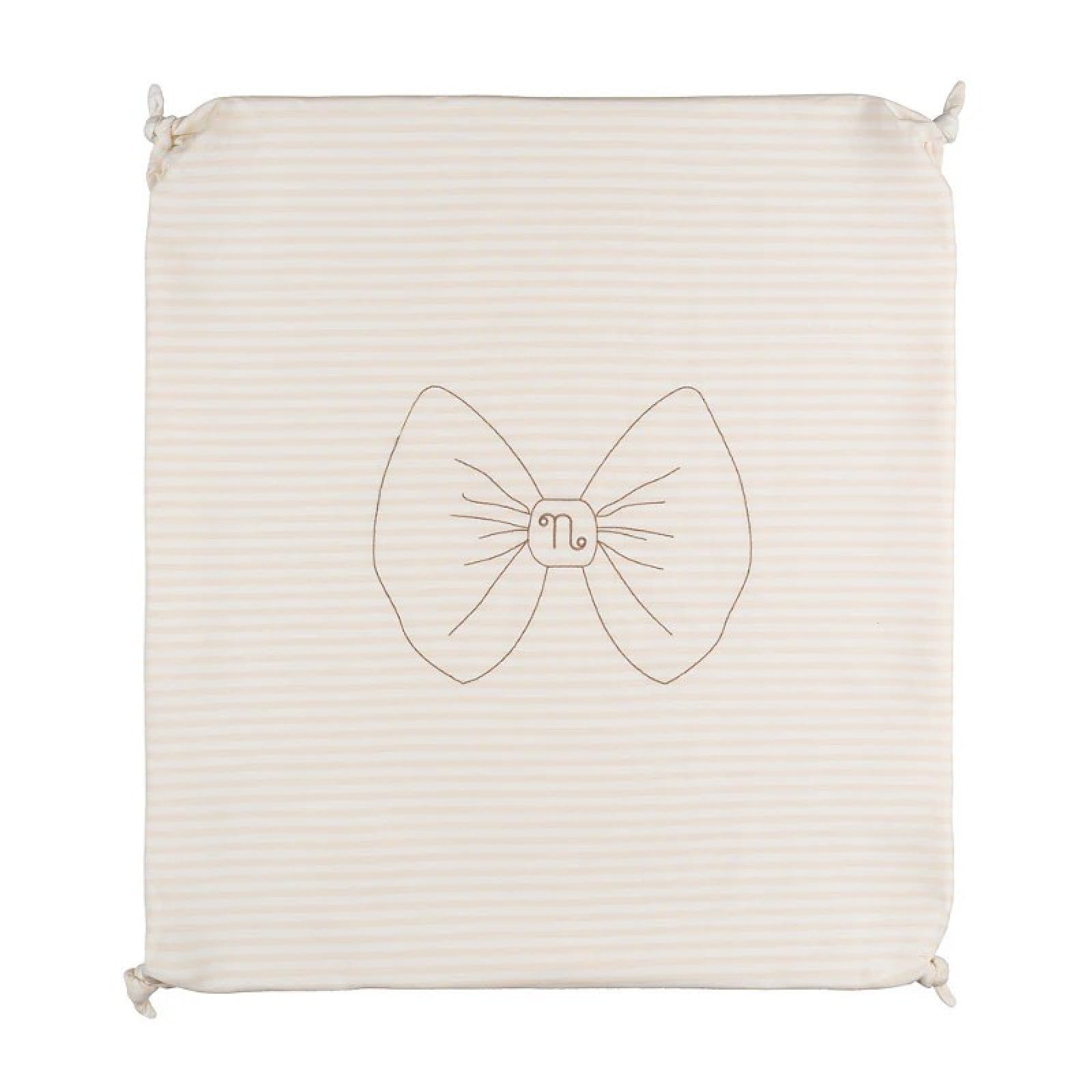 NANAN COPERTA A RIGHE FIOCCO Beige