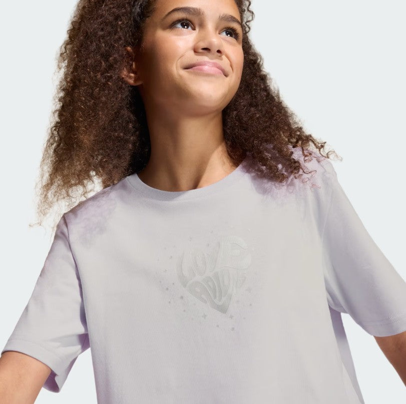 Adidas T SHIRT KIDS LILLA