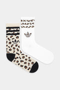 Adidas CALZE BIS LEOPARD White