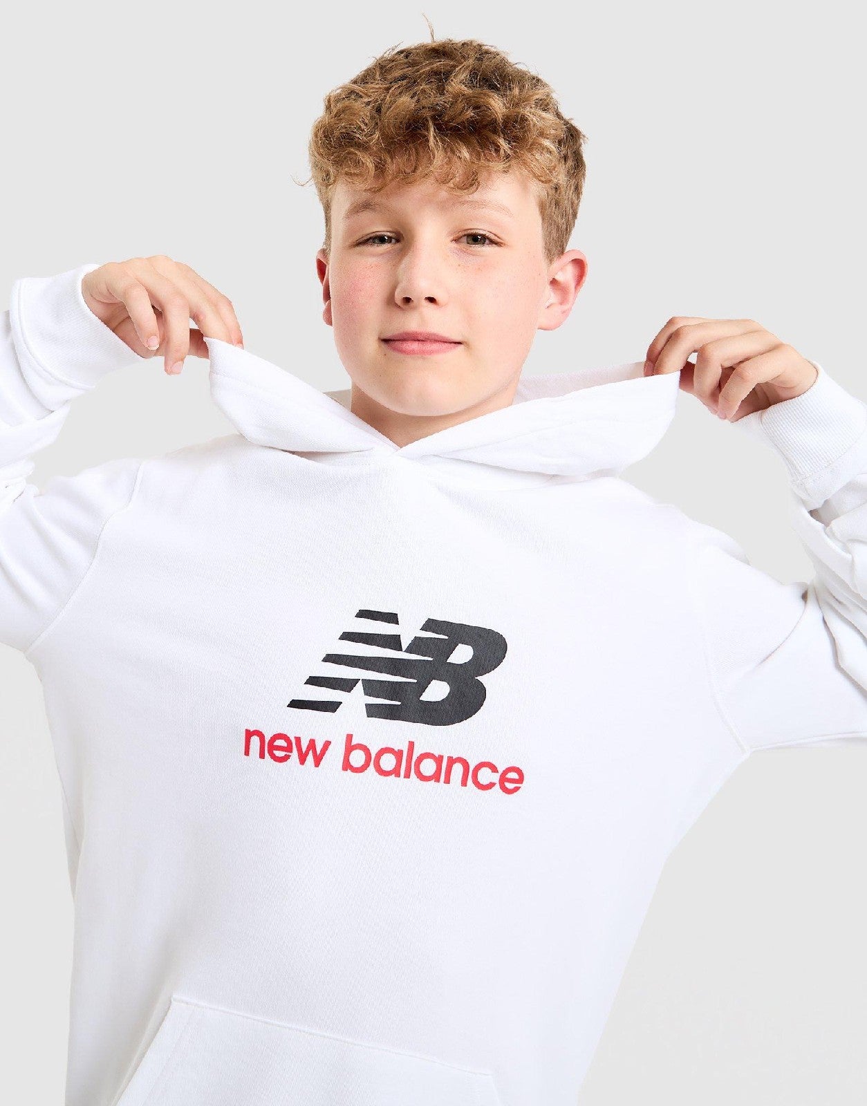 NEWBALANCE FELPA BOX LOGO GARZATA White