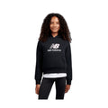 NEWBALANCE FELPA CAPPUCCIO GARZATA Black