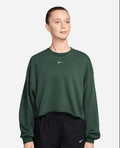 Nike FELPA GARZATA CROP Green