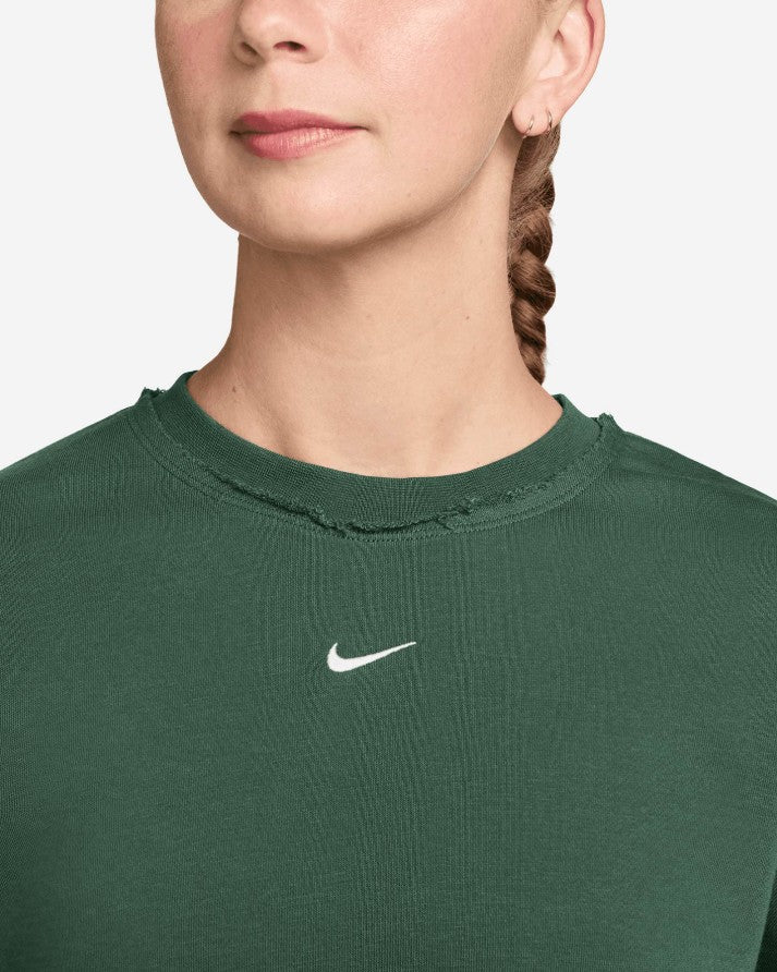 Nike FELPA GARZATA CROP Green