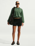 Nike FELPA CAPPUCCIO CROP COTONE Green