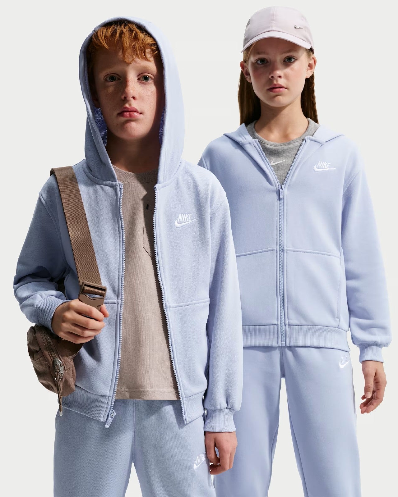 Nike FELPA CLASSICA CERNIERA KIDS CELESTE