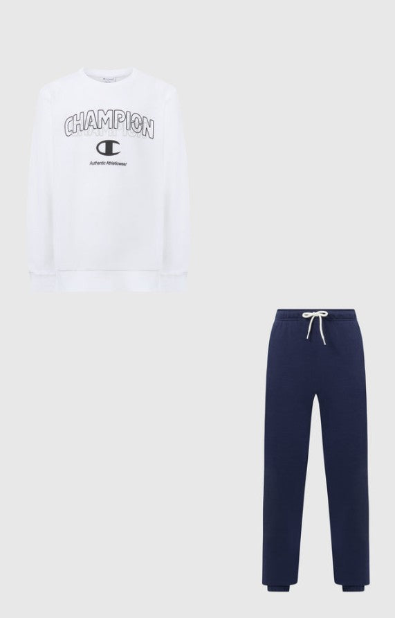 Champion COMPLETO COTONE GARZATO White