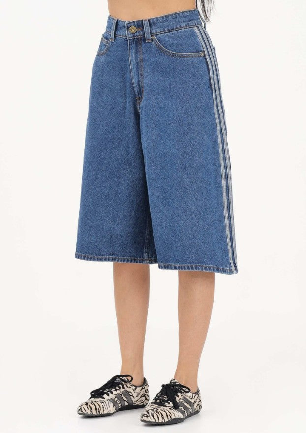 Adidas SHORT DONNA JEANS Blue