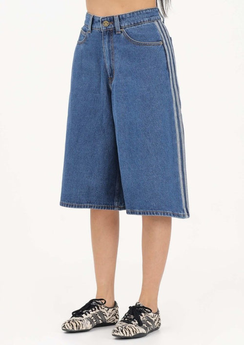 Adidas SHORT DONNA JEANS Blue