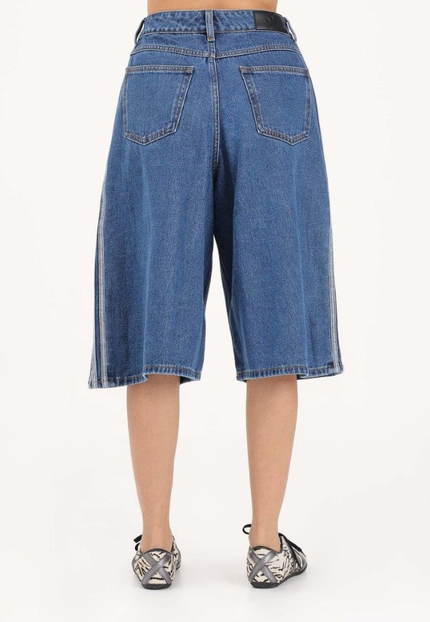Adidas SHORT DONNA JEANS Blue