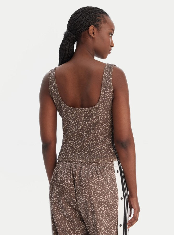 Adidas AOP TANK TOP MARRONE