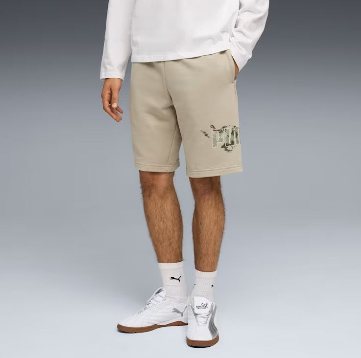 Puma CAMO SHORTS PEBBLE GRAY Beige