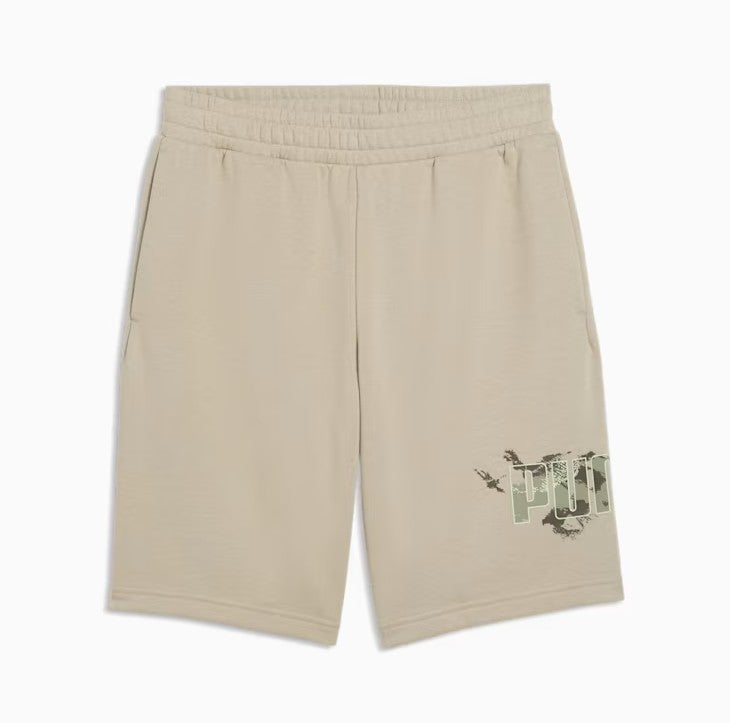 Puma CAMO SHORTS PEBBLE GRAY Beige