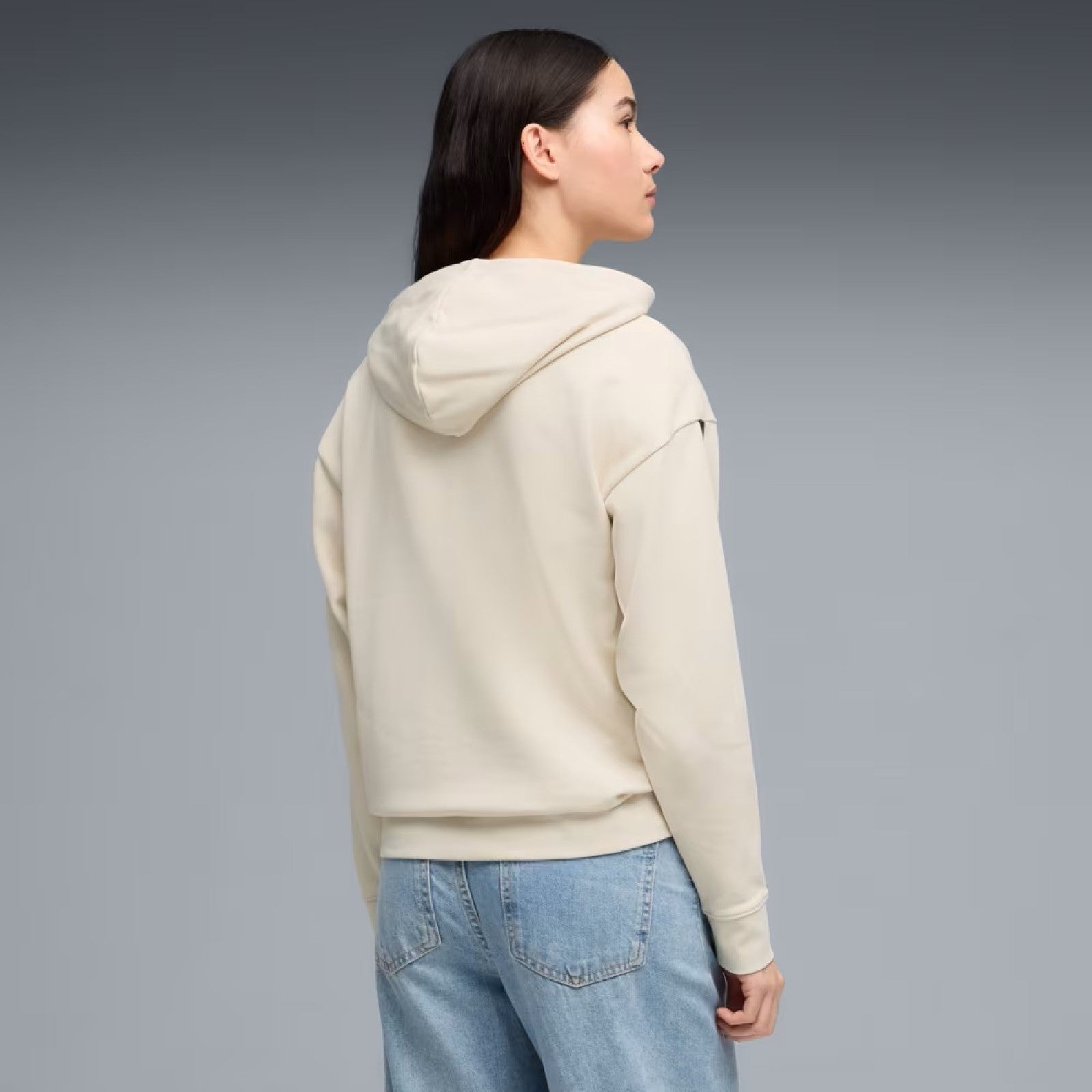 Puma FELPA CAPPUCCIO DONNA GARZATA Beige