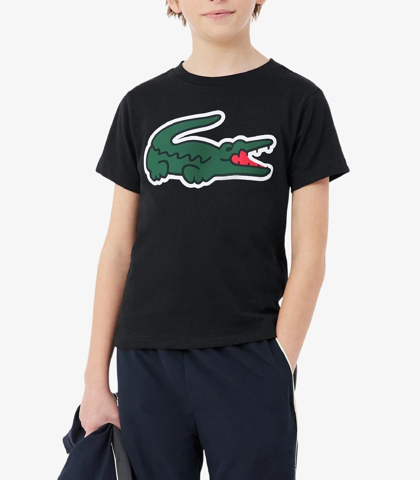 Lacoste T SHIRT BOX LOGO Black