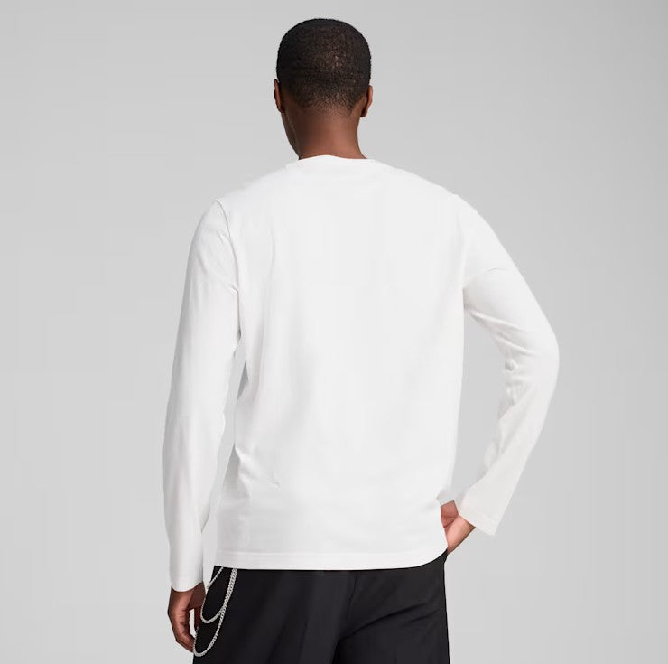 Puma T SHIRT UOMO MANICA LUNGA White