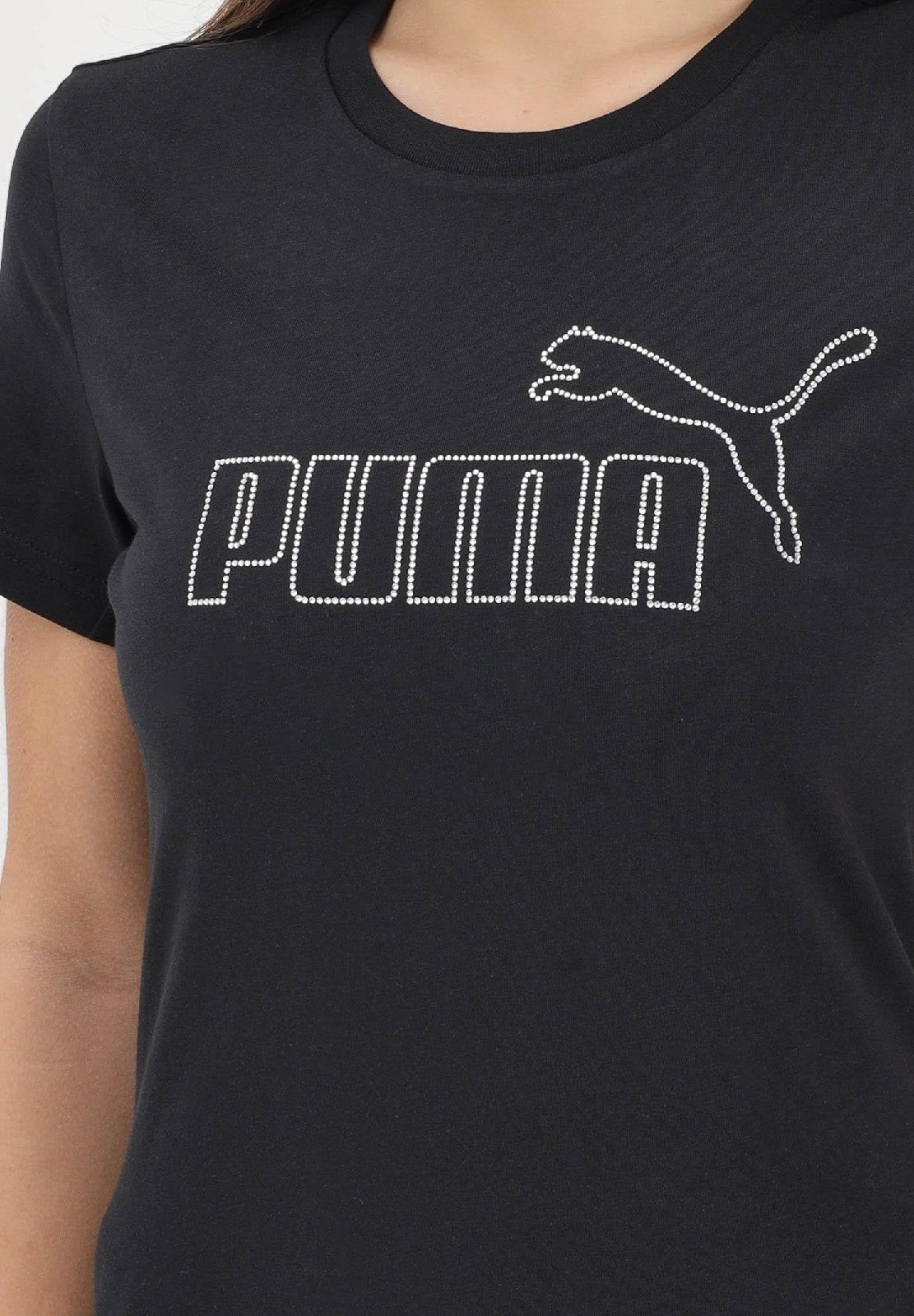 Puma T-SHIRT DONNA NERA CON BRILLANTINI Black