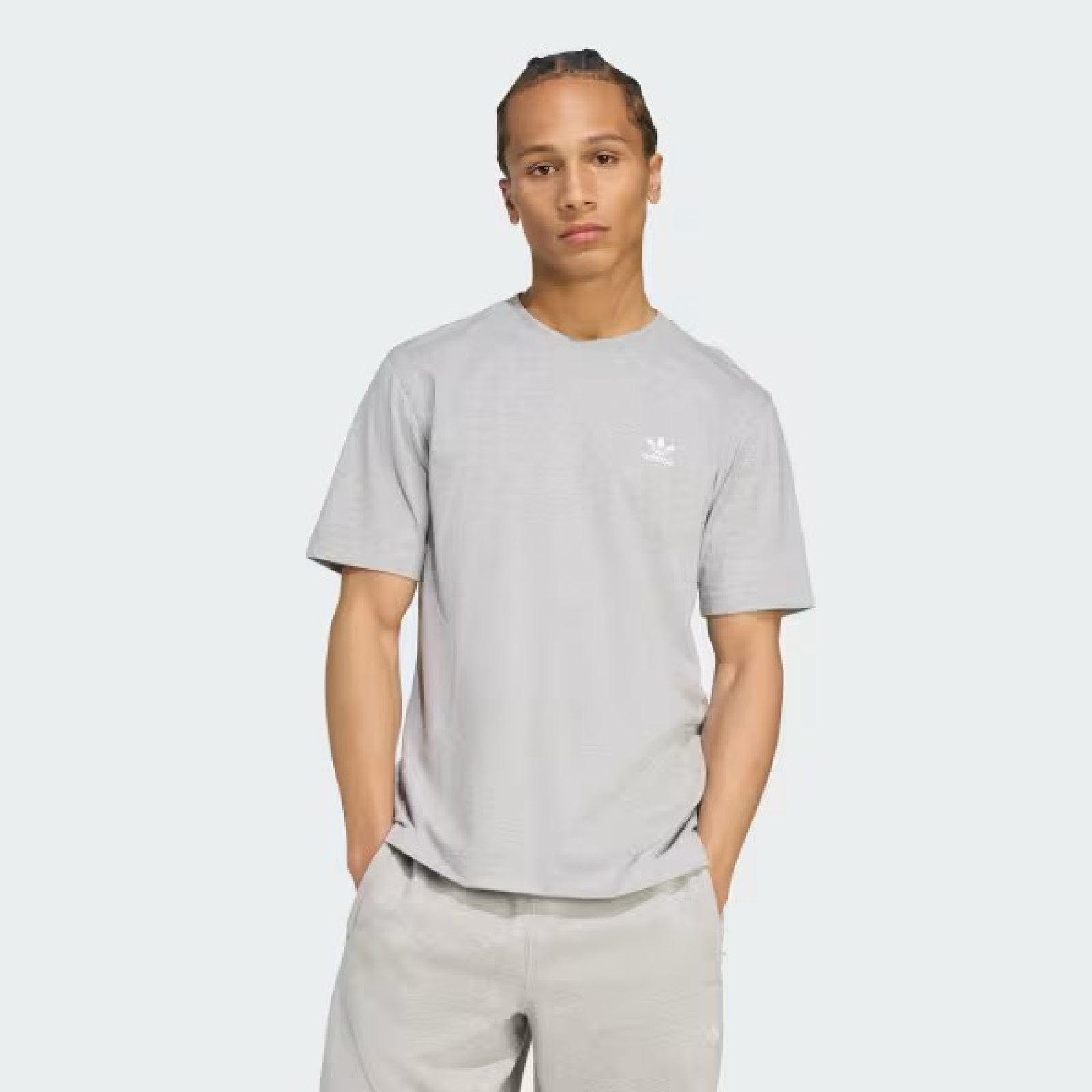 Adidas trefoil ess tee Grey