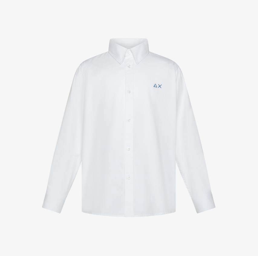 Sun68 BOY S SHIRT OXFORD GARMENT White
