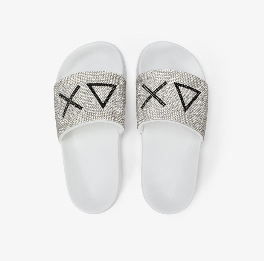 Sun68 SLIPPER STRASS White