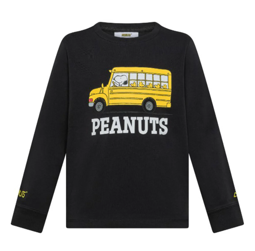Sun68 T SHIRT PURO COTONE PEANUTS Black