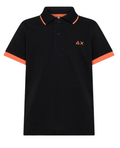 Sun68 BOY'S POLO SMALL STRIPE FLUO S/S